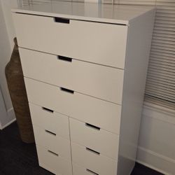 Ikea Nordli 9 Drawer White Dresser 