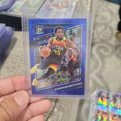 Donovan Mitchell Optic Prizm Blue Velocity Basketball Card