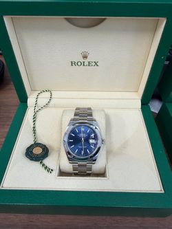 2022 Rolex Datejust 41 Blue Dial 126300 | Smooth Bezel | Oyster | Full Set | Like New
