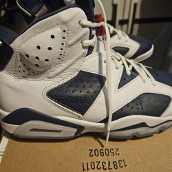 Nike Jordan 6 Olympic White And Midnight Blue