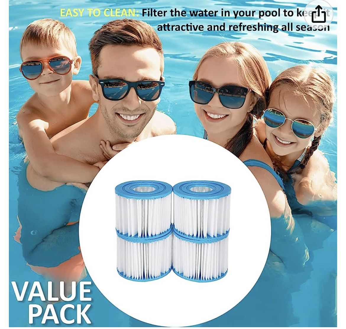 FILTREN Type VI SPA and Hot Tub Filter Replacement Cartridge Hot Tub Swimming Pool Filter Cartridge (4 Pack)
