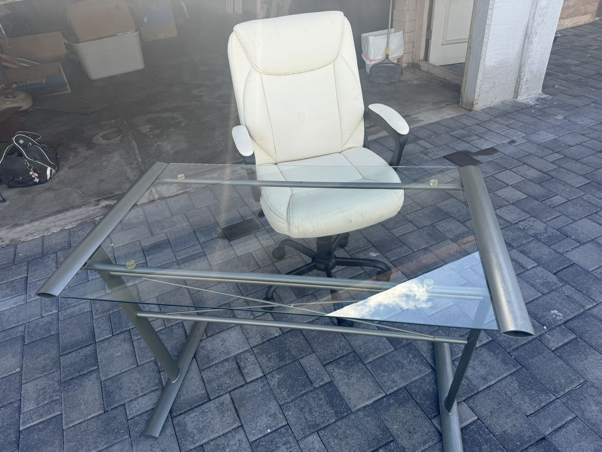 Computer Desk With The Chair