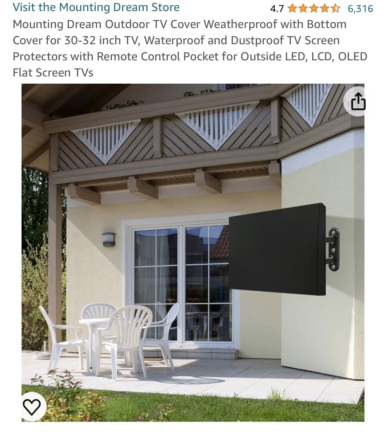 Outdoor 30-32’ TV Cover