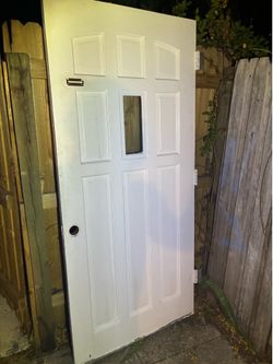 Free 36”x 80” exterior entry door.