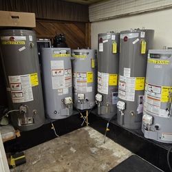 New Gas Water Heater 40 And 50 Gallons. With Warranty Garantia Por Escrito 