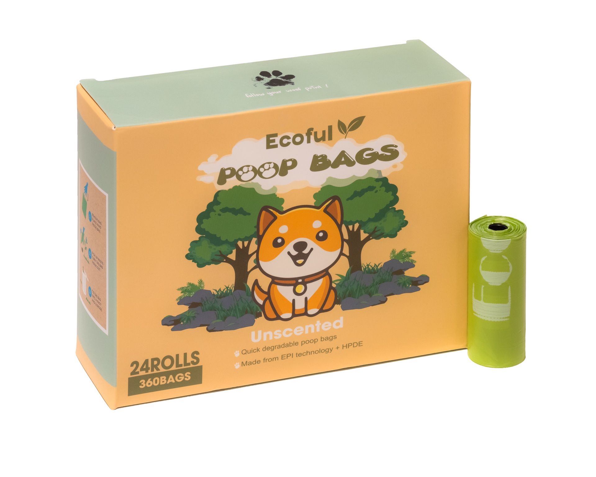 Biodegradable Compostable Dog Poop Bags (24 Rolls)