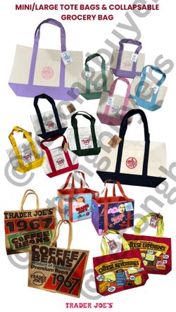 Mini/Large Tote Bags & Collapsible Grocery Bag