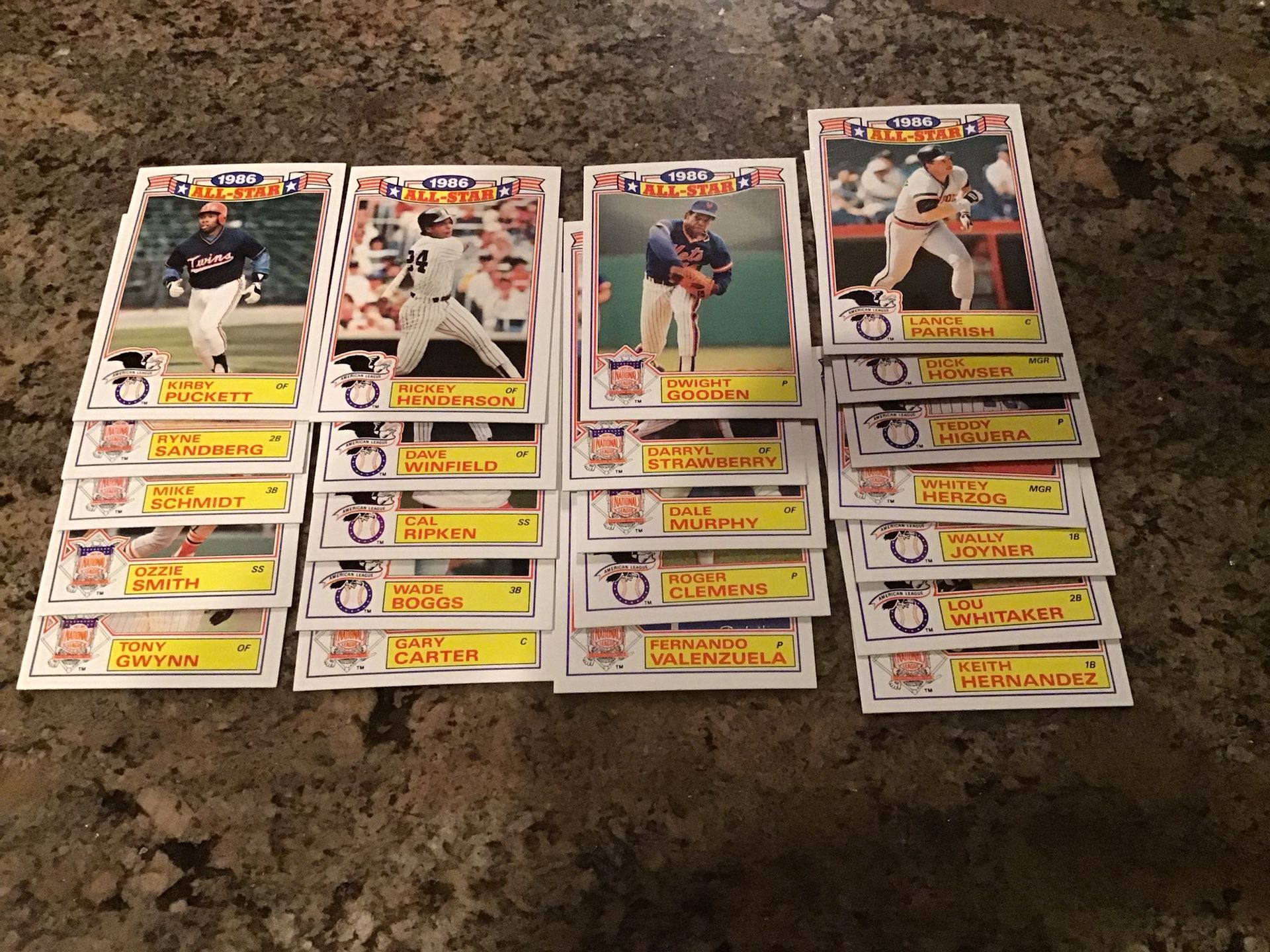 1986 Topps All Star Baseball Set