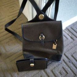 Vintage Dooney & Bourke Backpack and wallet