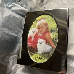Photo Album with Silver Cover Black Velvet