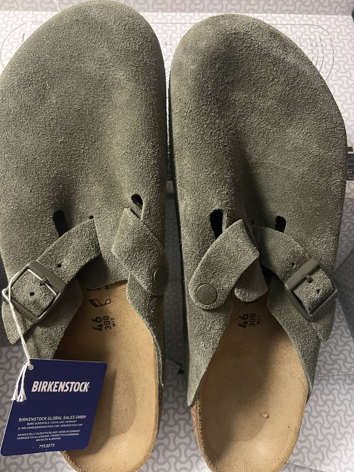 birkenstock boston modern suede thyme size 46