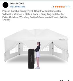 BRAND NEW 10x20 white pop up canopy
