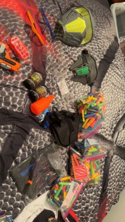 Nerf guns and nerf hyper guns