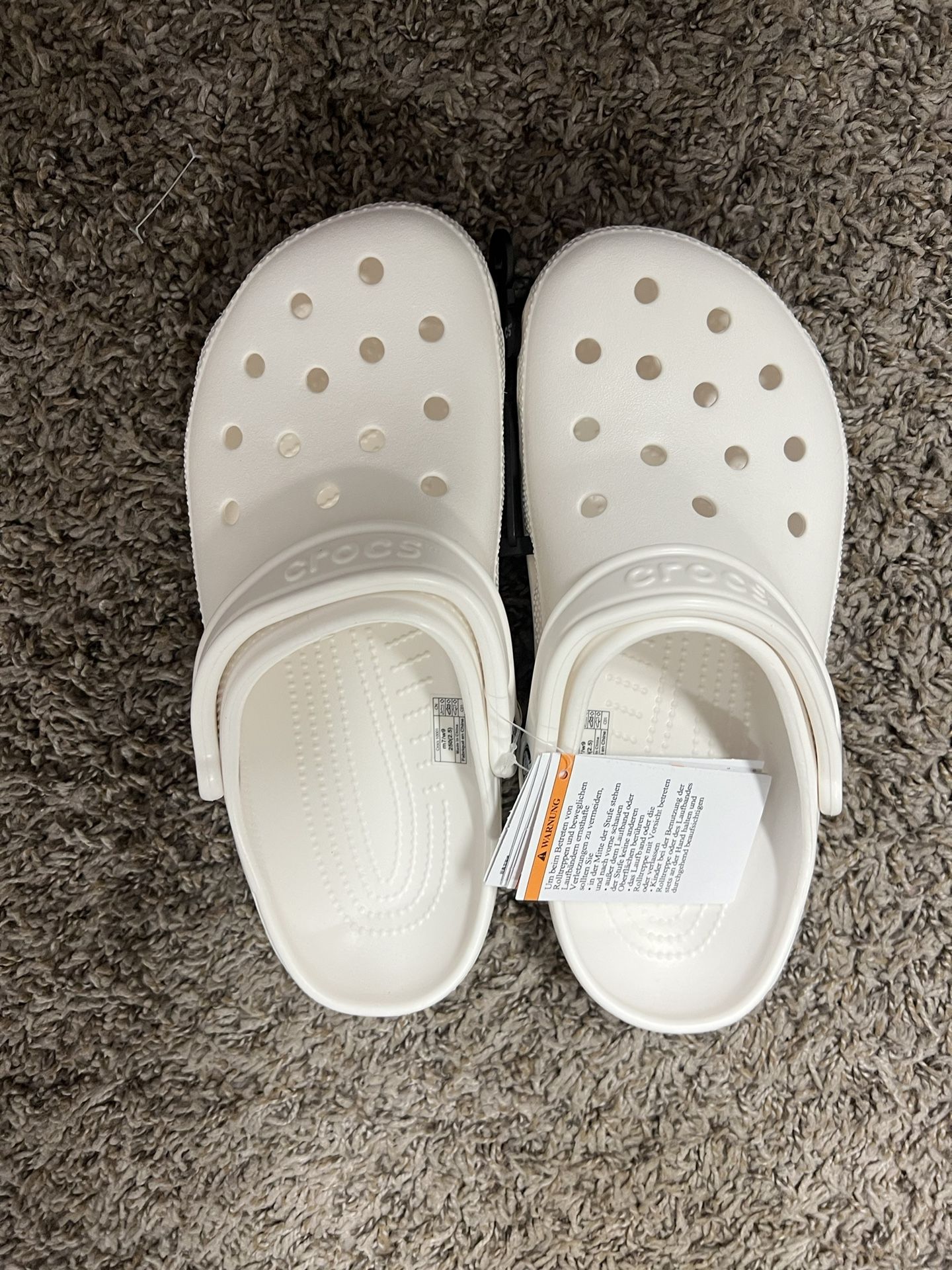 brand new white crocs