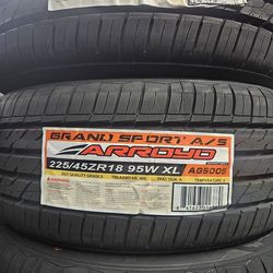 225-45-18 !!! ARROYO SPORT A/S !!! $310 LAS 4 LLANTAS MONTADAS Y BALANCEO INCLUIDO 👌