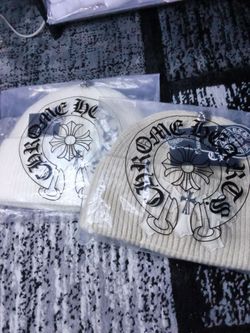 Chrome Hearts White Knit Beanie