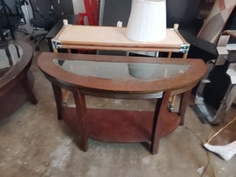 Entryway Table With Glass Top Could Be Used For Television