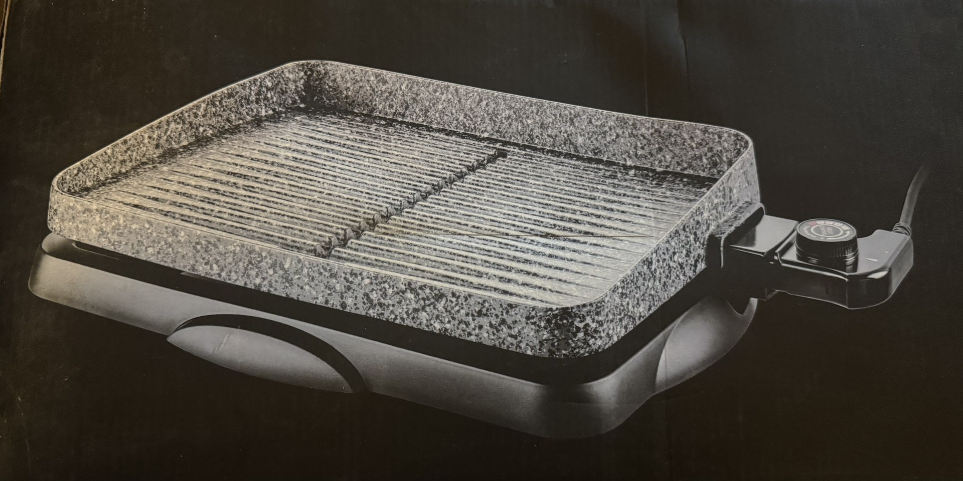 Electric Grill Indoor, Smokeless Stone-Derived Non- stick electric griddle