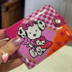 VINTAGE SANRIO SPOTTIE DOTTIE & SASSY PUFFY WALLET BILLFOLD JAPAN PLASTIC 90s
