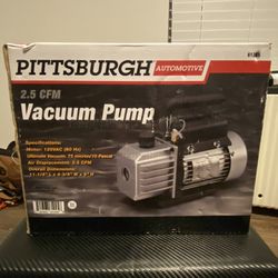 Pittsburgh 2.5 CFM Vacuum Pump - Unused, Unopen