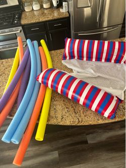 Pool noodles and float