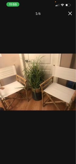 Bamboo Folding Directors Chairs (2ea)