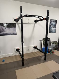 Rogue Fitness Fold Back Wall Mount Squat Rack With Attachments