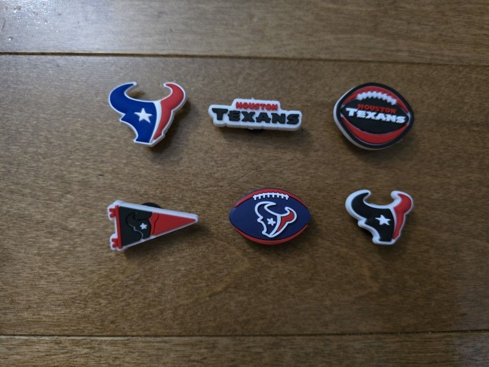 Lot Of 6 Houston Texans Shoe Charms