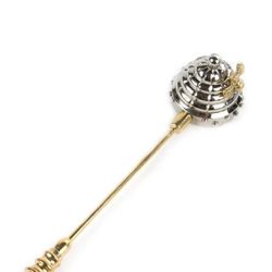 Mackenzie Childs Beekeeper's Silver Candle Snuffer With Bee 