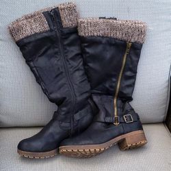 women's black boots 9