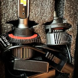 White 9005 HB3 LED Bulbs Headlight Conversion Kit High Beam Bright 