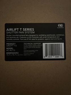 Airlift T12 Shutter Exhaust Fan