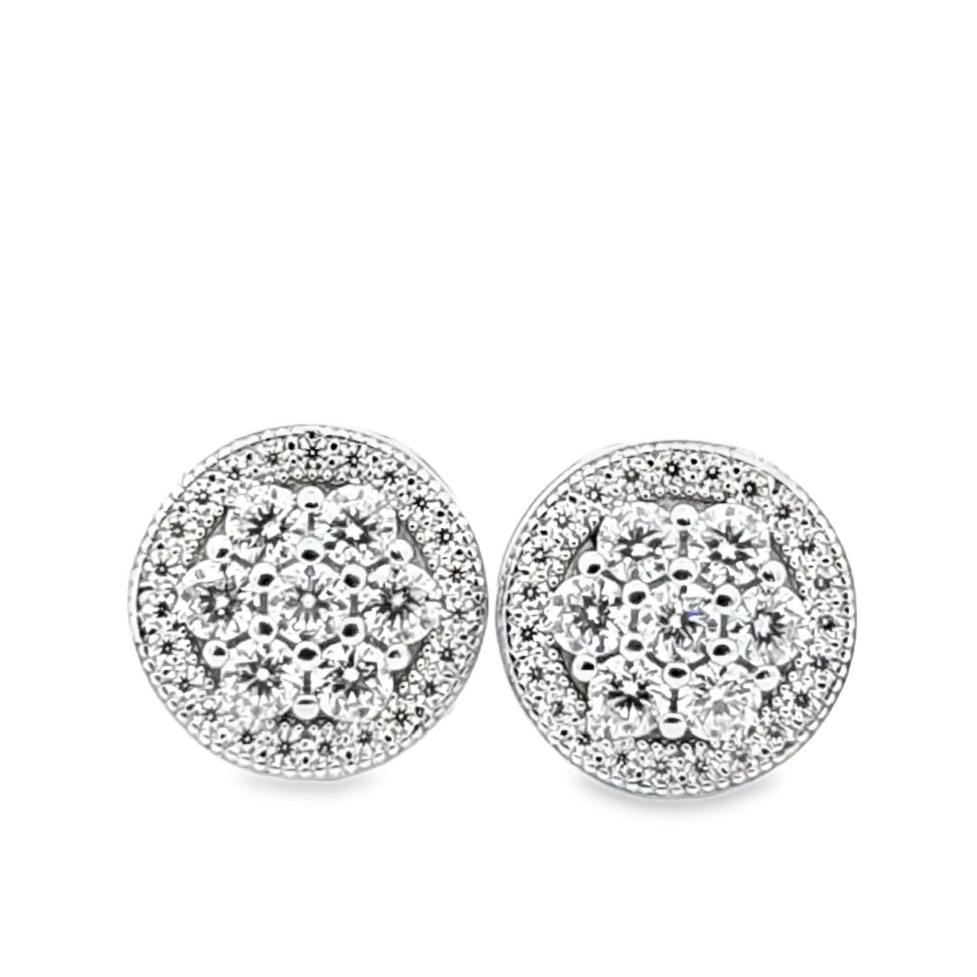 Sterling Silver VVS Moissanite 1.12 CTW Fancy Earrin
