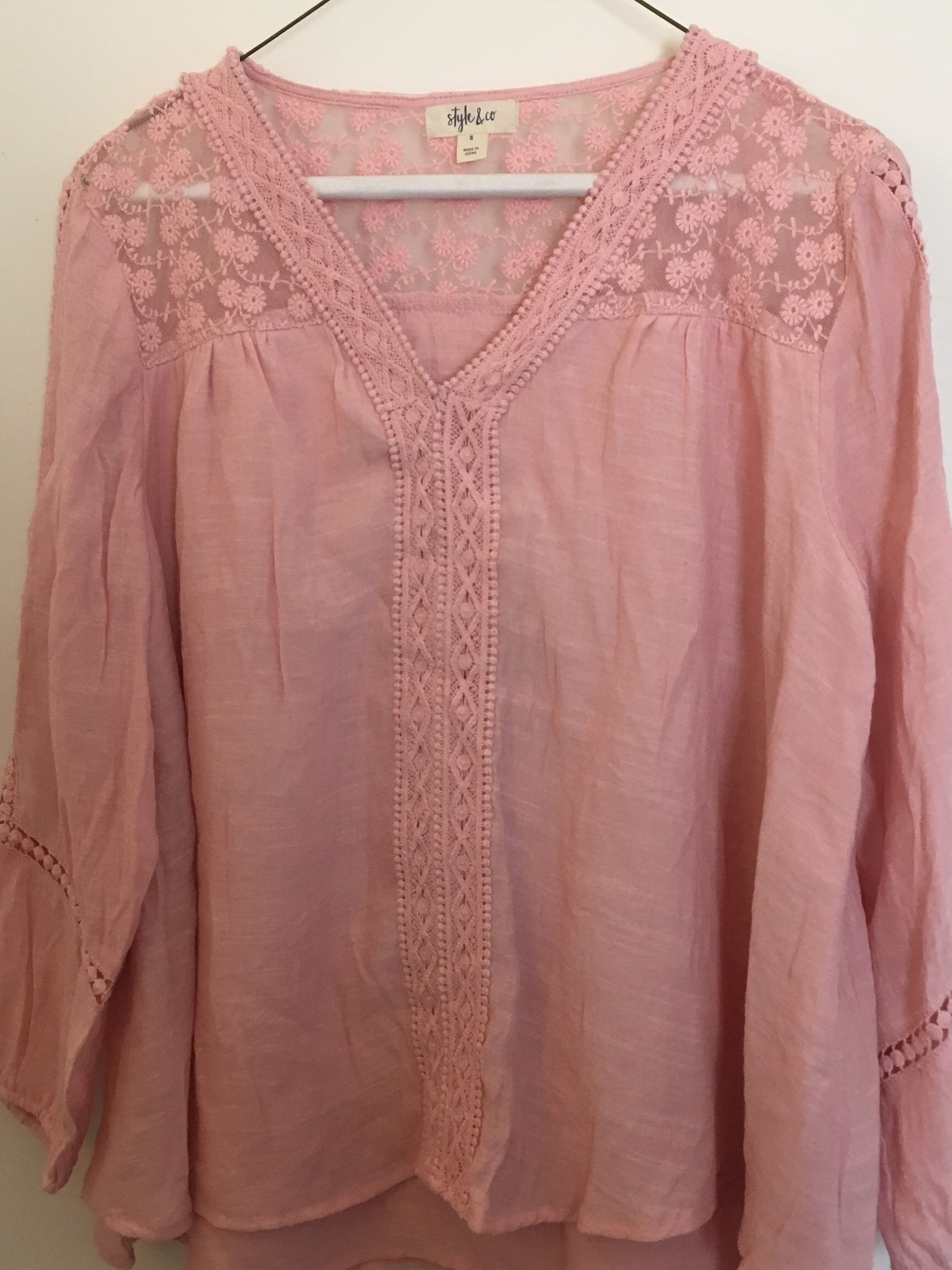 Ralph Lauren Pink Button Down Sleeveless Shirt Size Petite