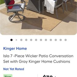 Outdoor Fire Table / 6 Chairs 