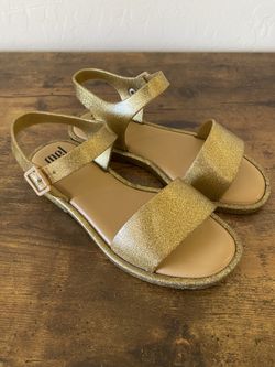 MEL Dreamed By Melissa Gold Strappy Gold Sandals Girls 3