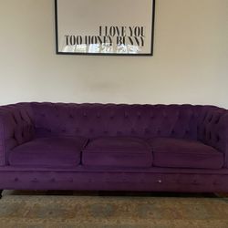 Purple Velvet Couch