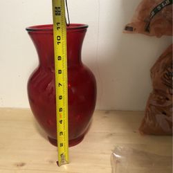 Red Flower Vase