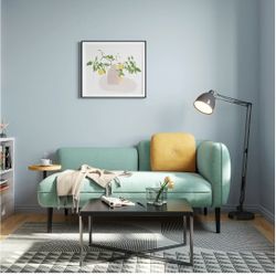  LINSY HOME Small Couches and Sofas with Removable Side Table, Modern Century Sofa Couch for Living Room and Bedroom, Teal