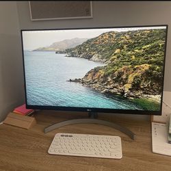 LG Computer Monitor and Bluetooth Keyboard