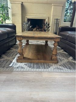 Vintage Coffee Table with Artistic Legs