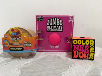 Crazy Fun Jumbo Ultimate De-Stressor Stretchable  Ball Pink ,Needoh And Dumpling