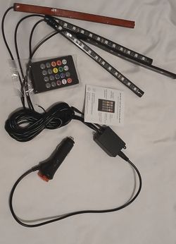 RGB Car Interior LED Light Kit - 4 Strip Multi-Color Atmosphere Lighting