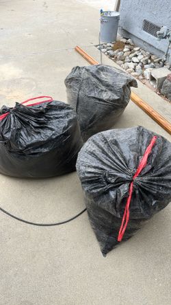 Bags of sawdust