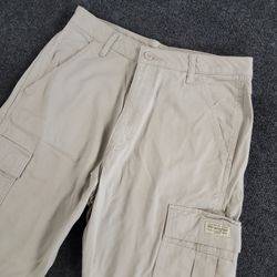 Wrangler Mens Size 30 Khaki Cargo Shorts Outdoor Utility Pockets Workwear Casual