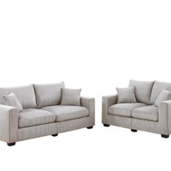 2 Piece Sofa & Loveseat Set 