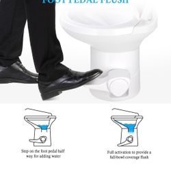 RV Camper Gravity Flush Toilets Elongated 20"