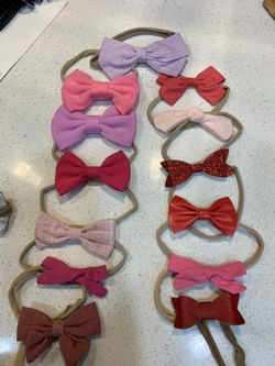 Valentine’s Day hair bows