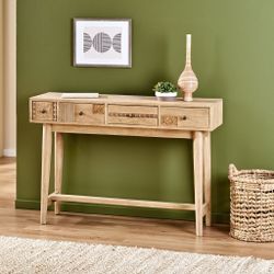 Entryway Table Console Table With Hand Crafted  Detail I#1433