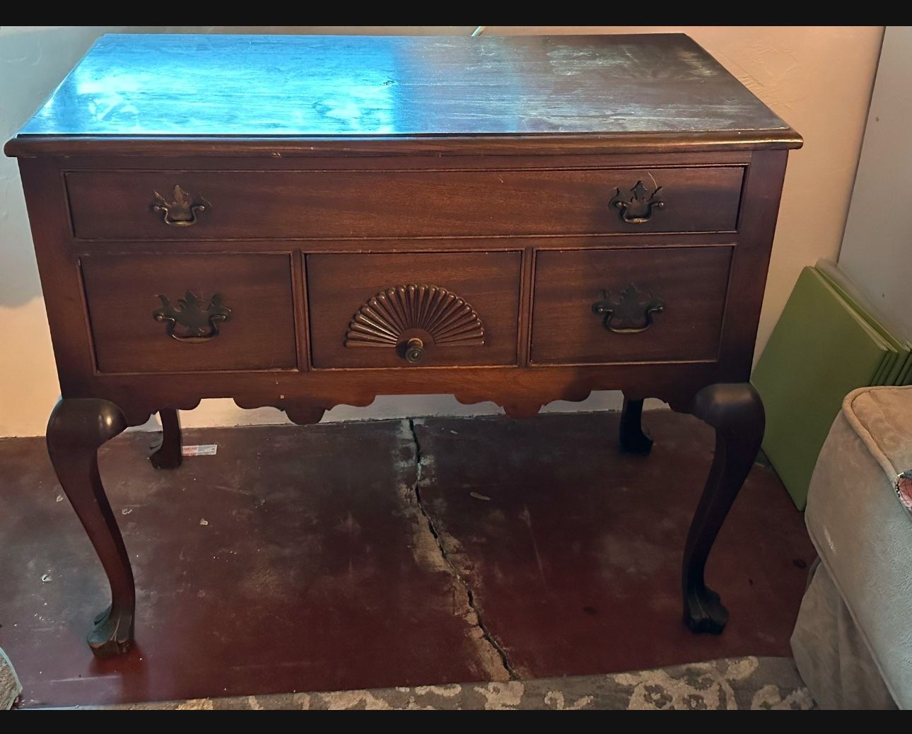 Antique Table W/Drawers
